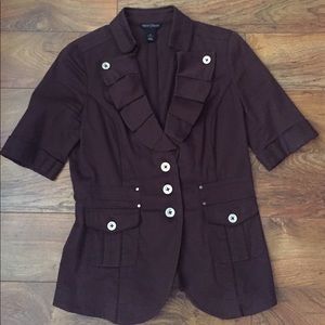 White House Black Market Espresso Jacket 